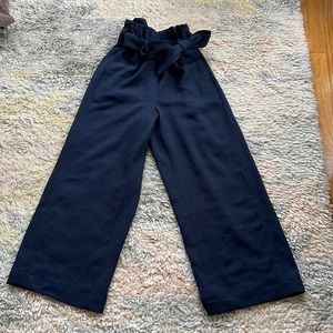 Navy Wilfred tie wait pants
